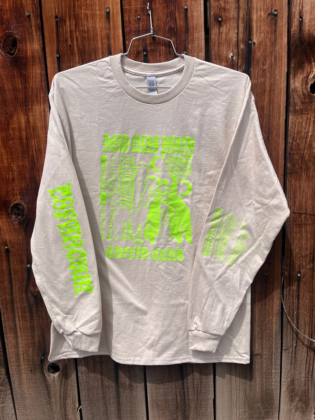 Coffin Script Long Sleeve Shirt - Natural Lime