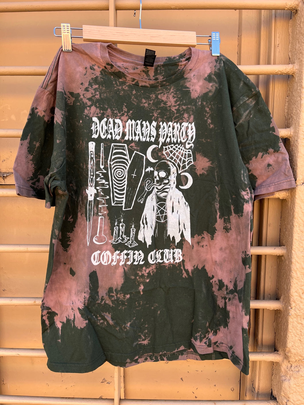 Coffin Script Acid Wash Tee